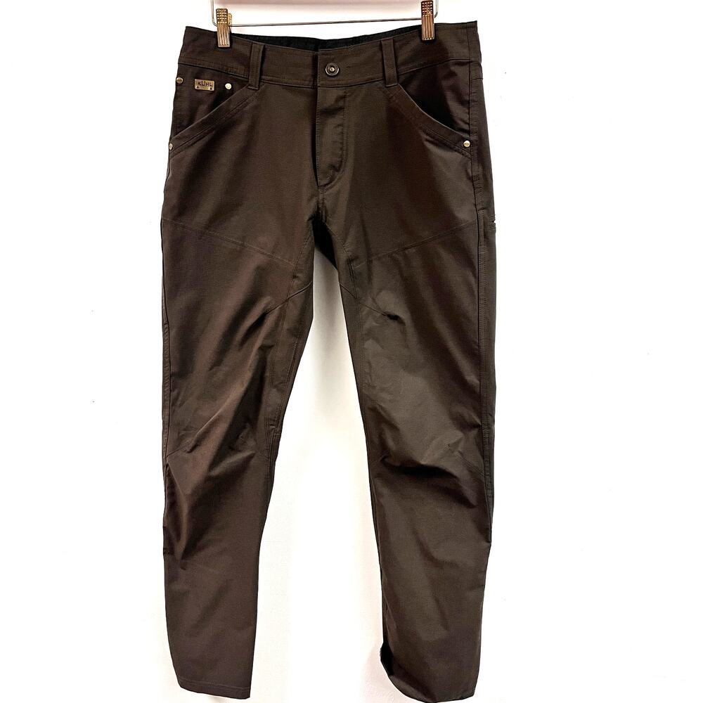 Kuhl Silencr Pants Men 32x32 Dark Roast Ripstop Athletic Fit UPF 50+ Hiking